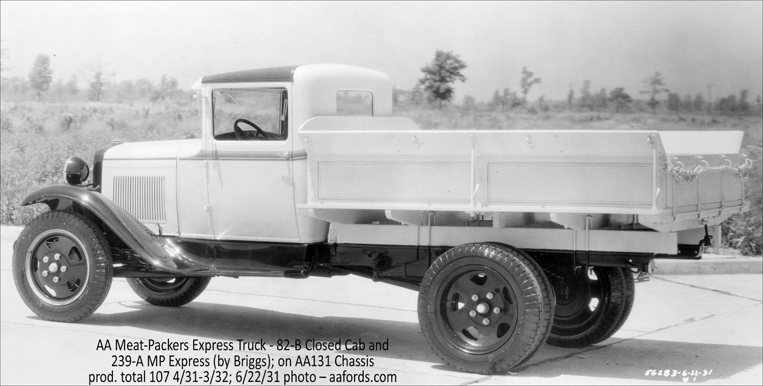 Meat-Packers Express — 239-A Meat-Packers Express, period Ford photograph dated June 22, 1931