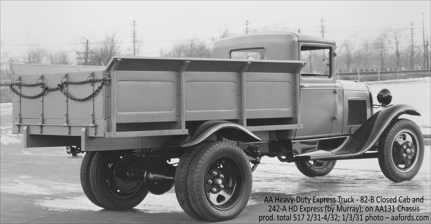 Heavy-Duty Express — 242-A Heavy-Duty Express, period Ford photograph dated January 3, 1931