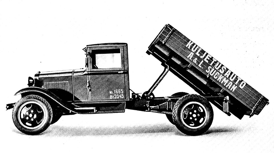 Dump Truck — Period Ford publicity image of an AA dump truck