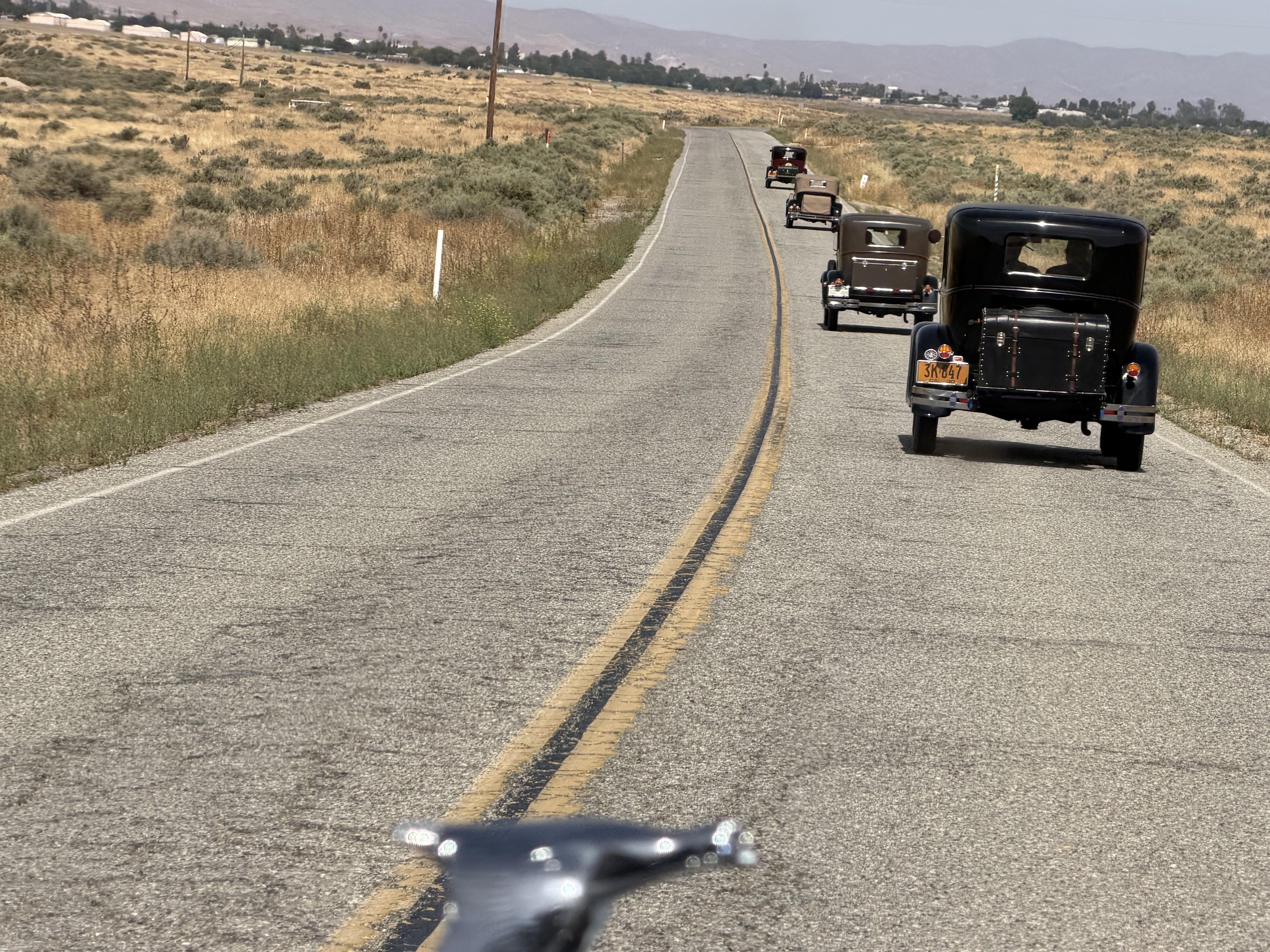 A convoy of Model A Fords on tour