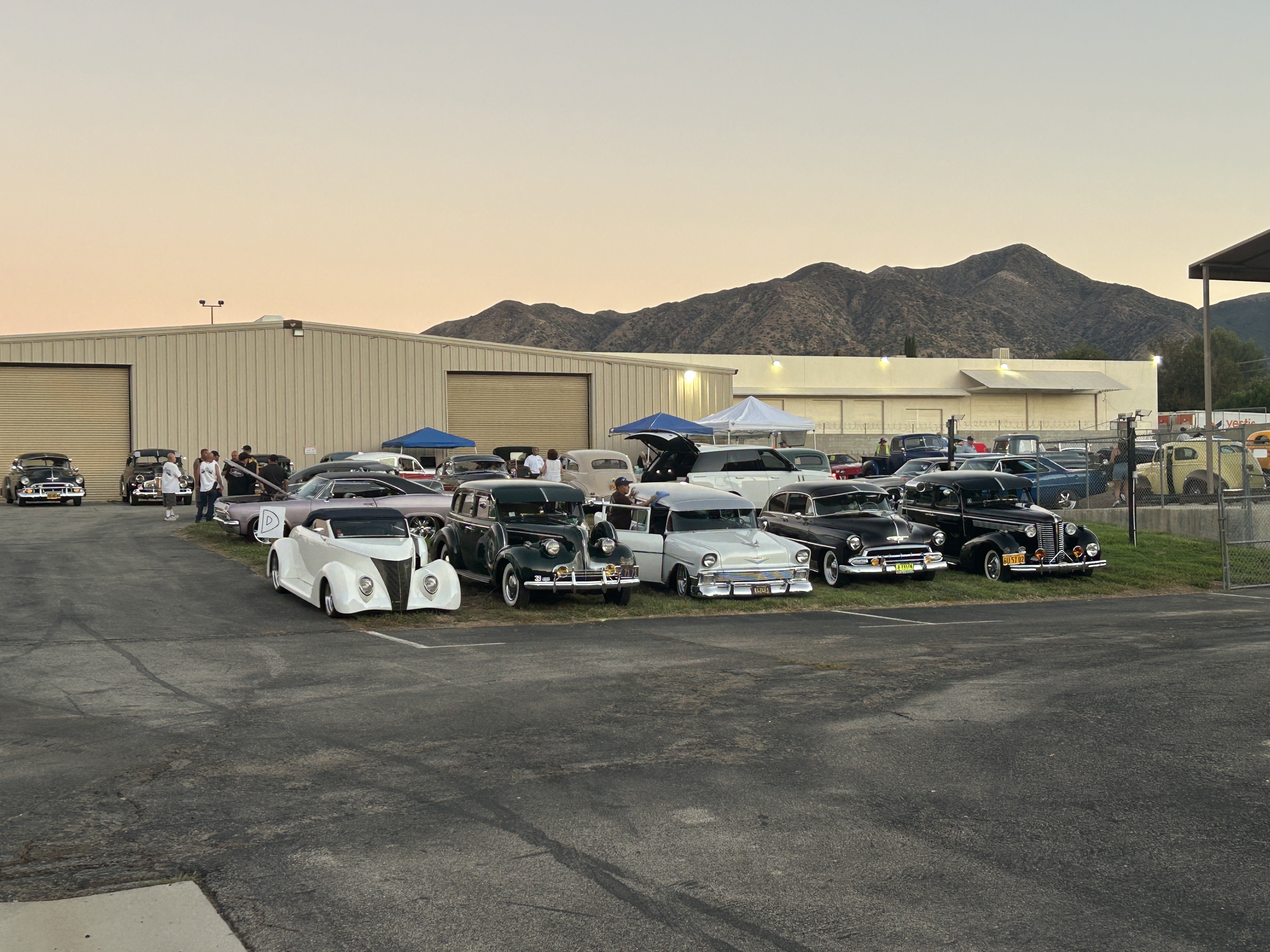 Classic cars on display at the Nethercutt car show