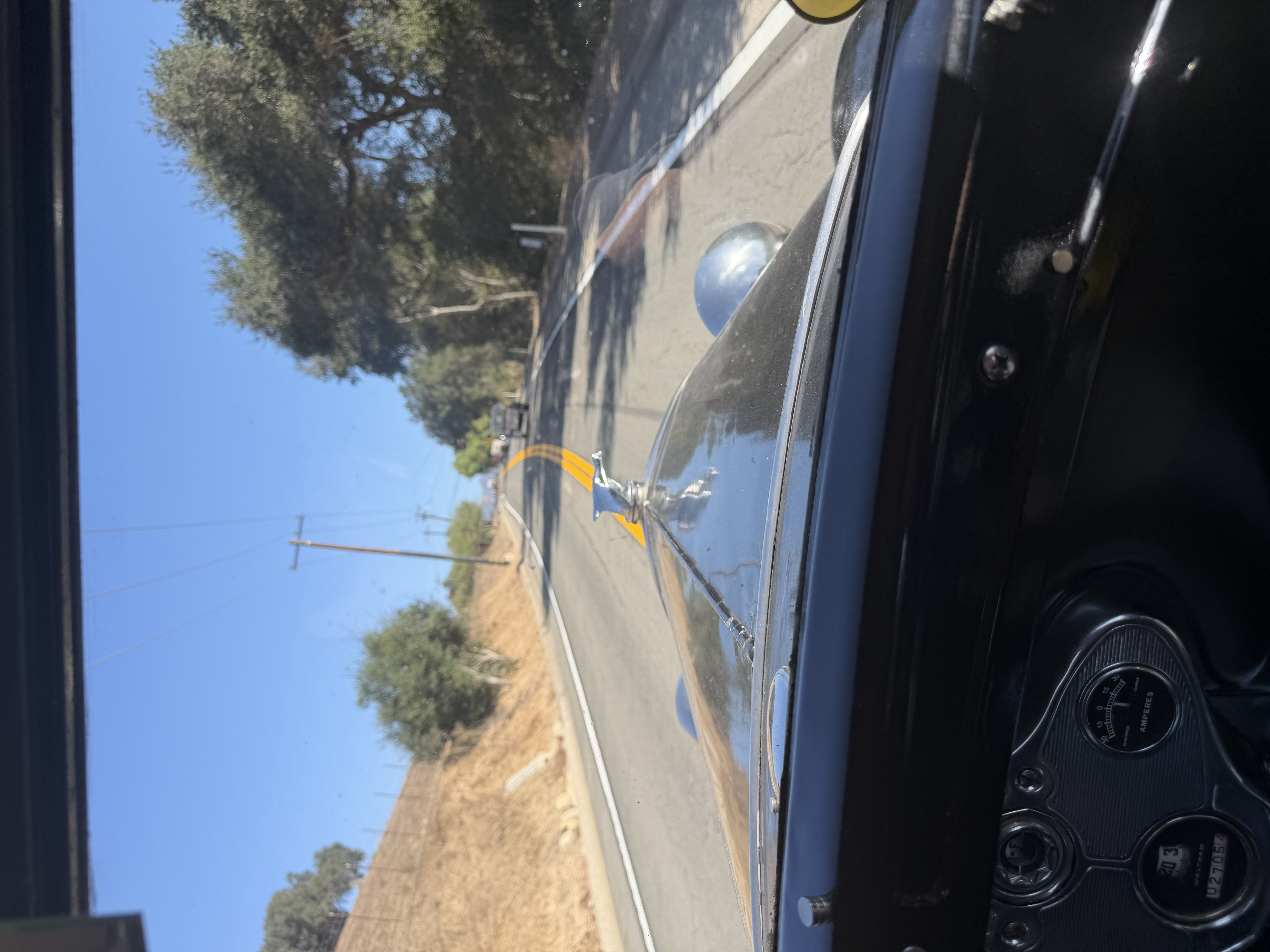 Tour route viewed through a Model A windshield