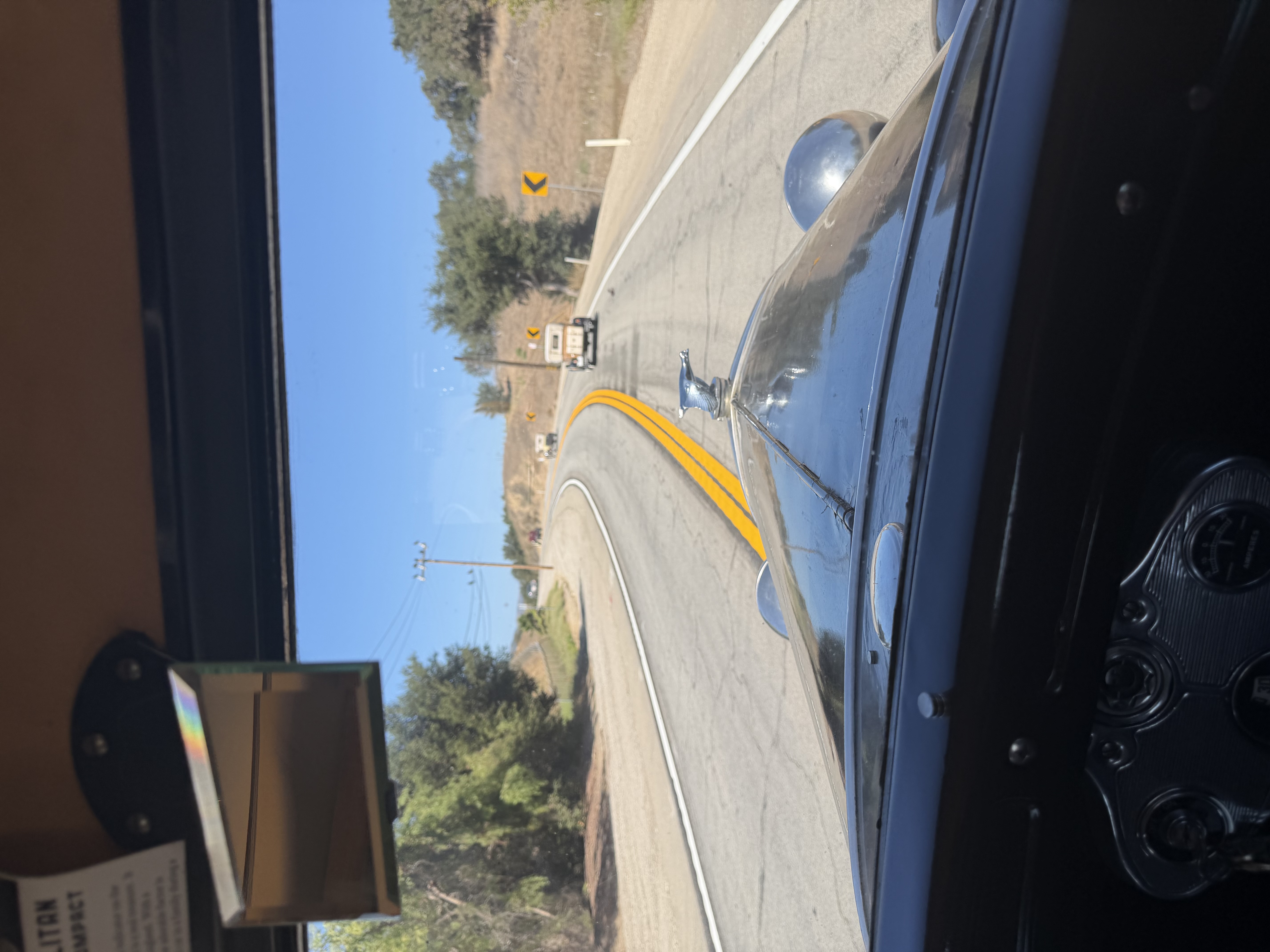 Following a Model A Ford on the tour